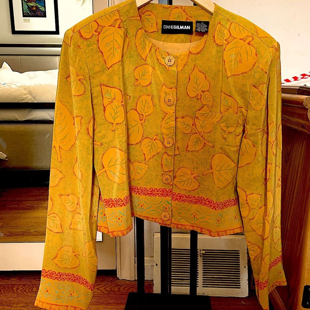 Diane Gilman Silk Jacket/Blouse